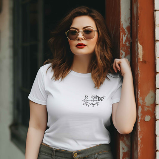Be Real Not Perfect Skeleton Hand T-Shirt
