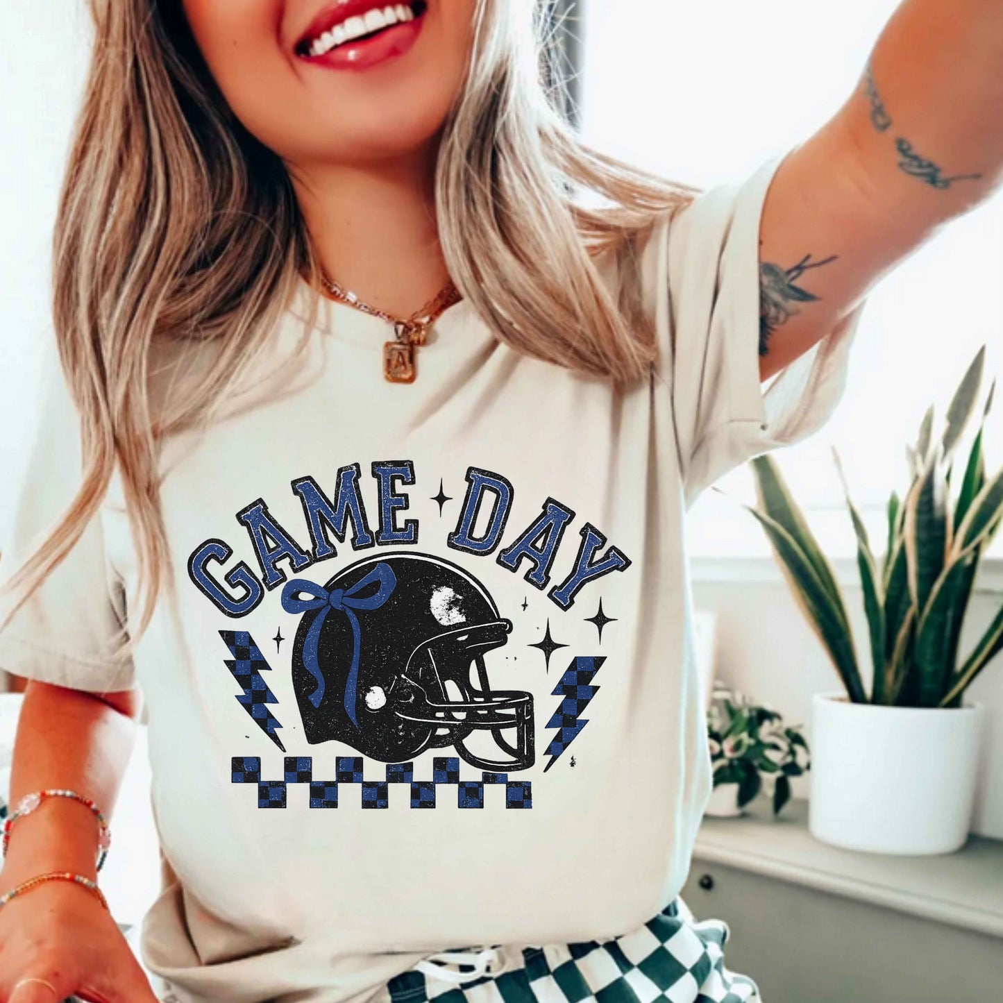 Football Game Day Helmet T-shirt