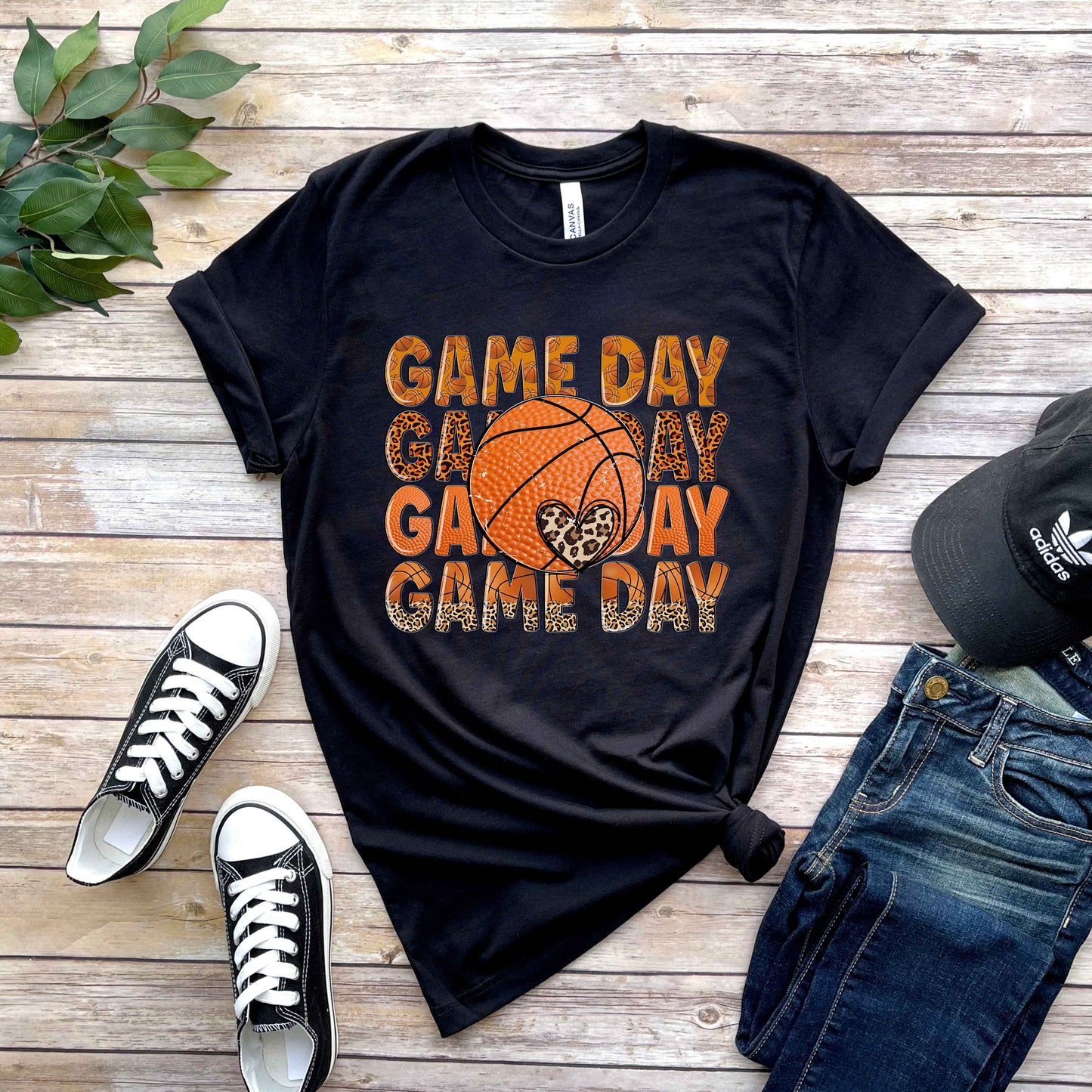 Basketball Game Day Animal Print T-Shirt