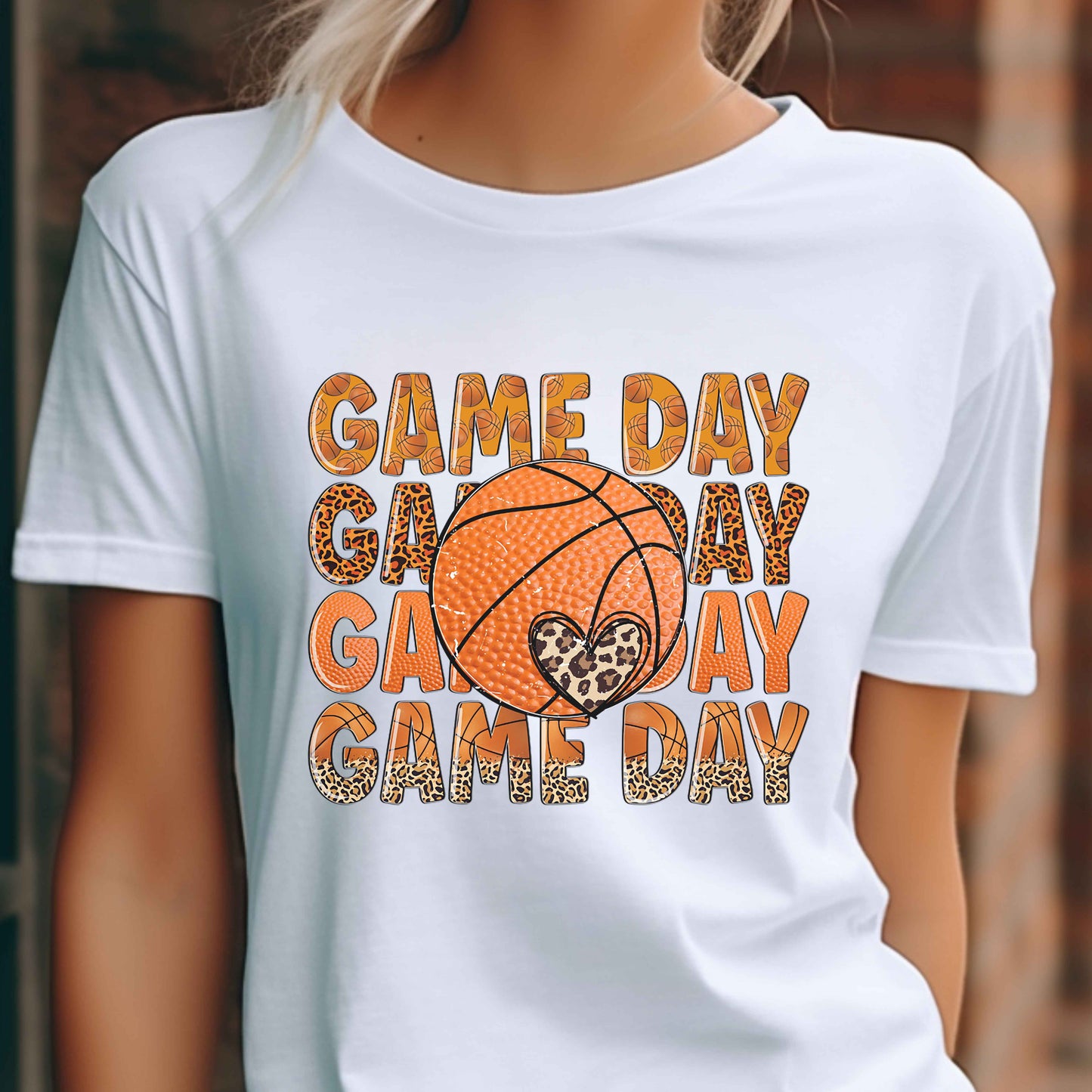 Basketball Game Day Animal Print T-Shirt